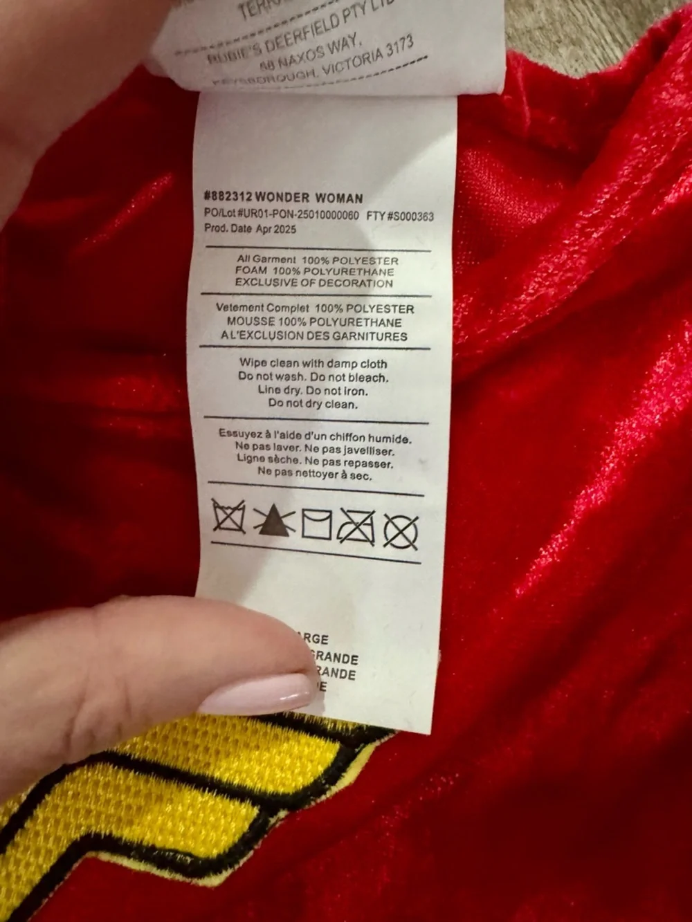 NIP Wonder Woman Costume Youth Large 10-12 Dress Cape‎ Full Set Halloween
